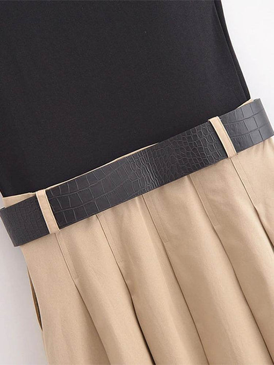 Fashion Patchwork Long Dress - Avelora