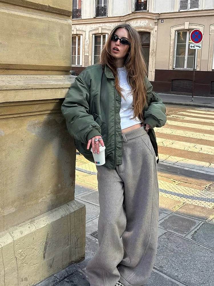 Fashion Lapel Bomber Jacket - Avelora