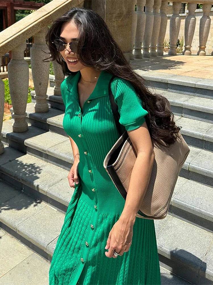 Elegant Knitted Dress - Avelora