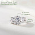 Eternal Bond – Newshe 3Pcs Sterling Silver Bridal & Engagement Ring Set - Avelora