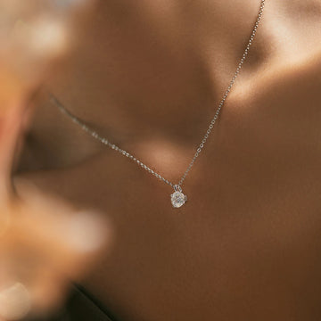 Verona Pendant — Sterling Silver & Moissanite