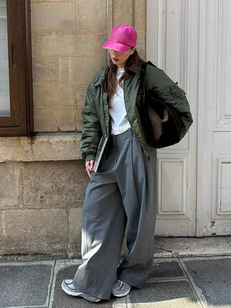 Fashion Lapel Bomber Jacket - Avelora