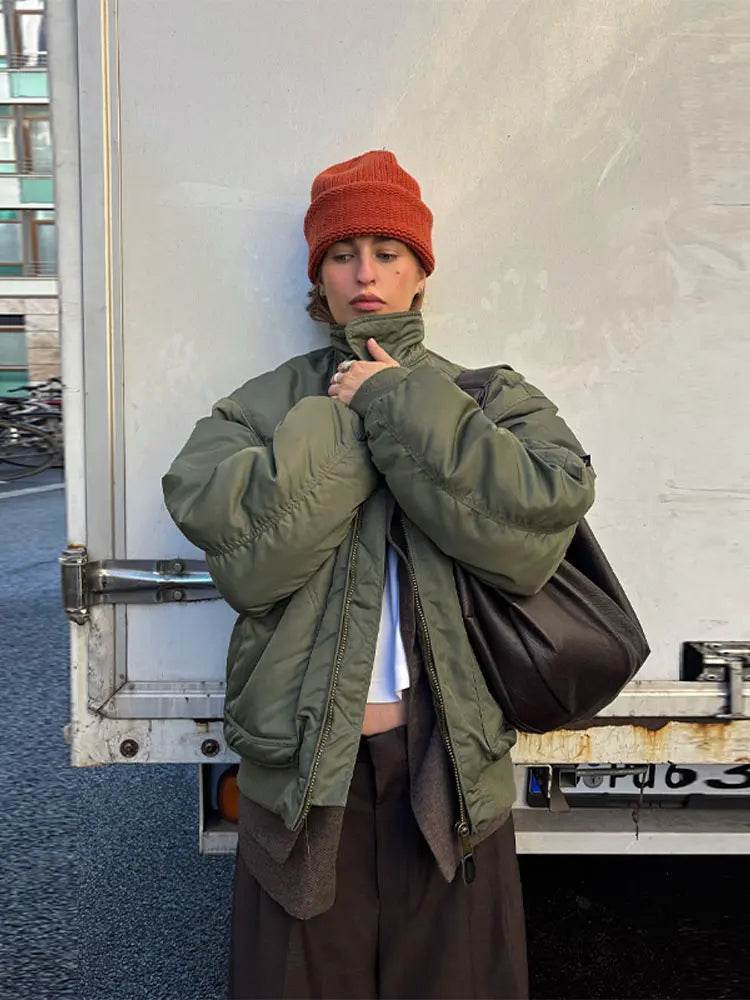 Fashion Lapel Bomber Jacket - Avelora