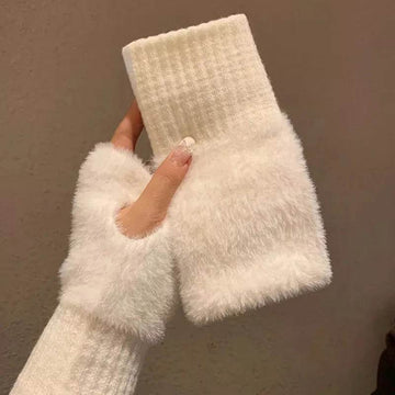 Soft Winter Half Finger Gloves - Avelora