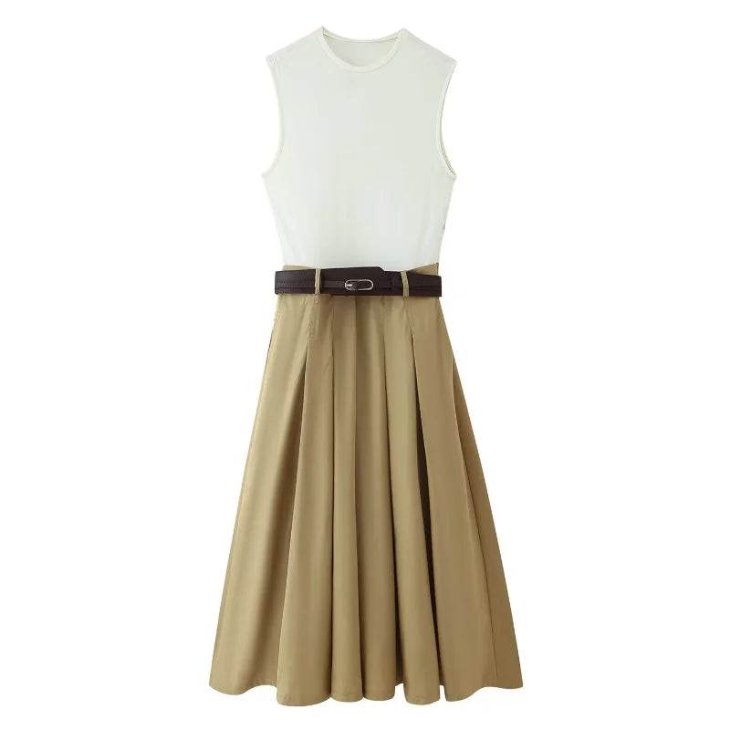 Fashion Patchwork Long Dress - Avelora