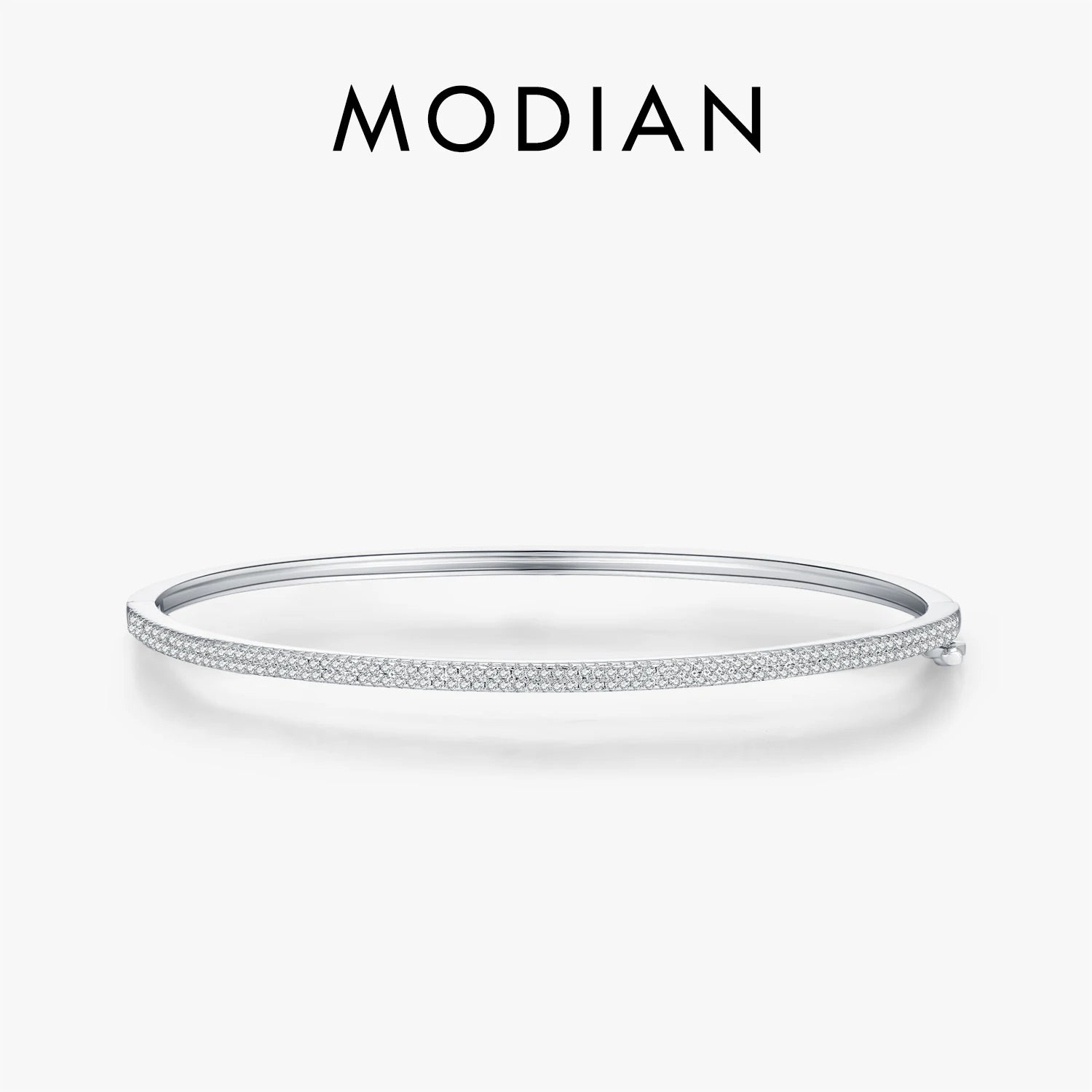 The Aurora Bangle — Sterling Silver & Sparkling CZ