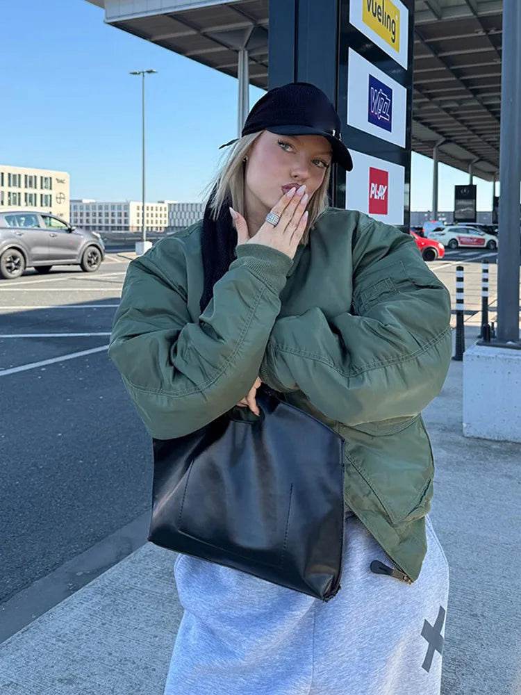 Fashion Lapel Bomber Jacket - Avelora